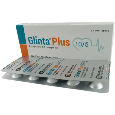 Glinta Plus 10 mg, 5 mg Tablet 10'S Strip image