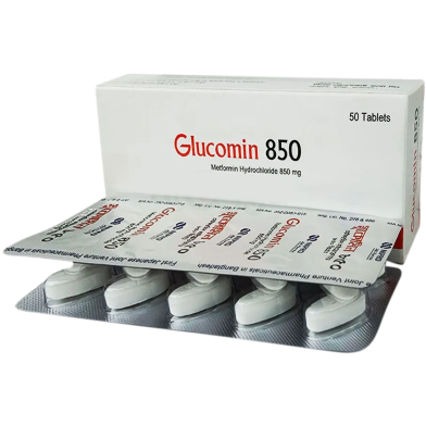 Glucomin 850 mg Tablet–10's Strip image