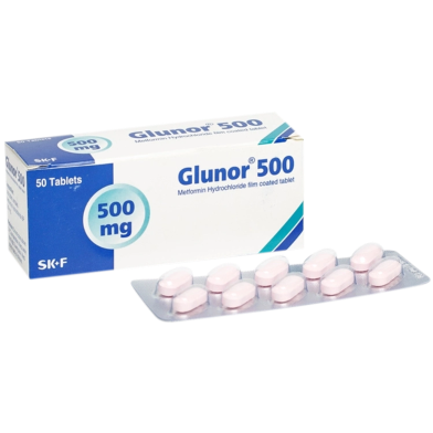 Glunor 500mg Tablet–10's Strip image