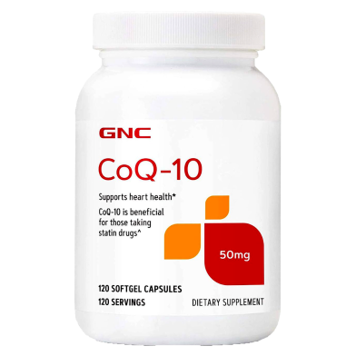 Gnc CoQ-10 50mg Dietary Supplement - 120 Softgels Capsules image