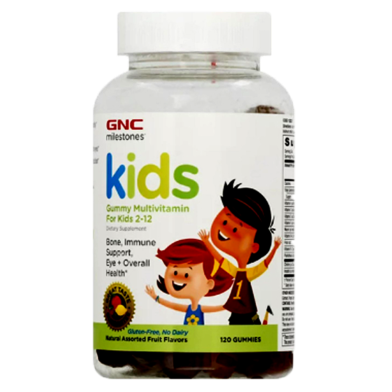 Gnc Kids Multivitamin Gummies Assorted (Fruit Flavors For Kids Ages 2-12) - 120 Gummies image