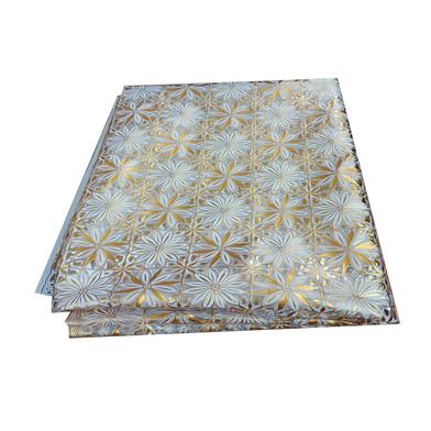 Gold And White Pvc Dining Table Cover Table Cloth For 6 Seater Table-Ry-01 image