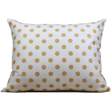 Gold Sparkle, Afsan Printed, Premium Cushion Cover, Gold And White 16x20 Inch image