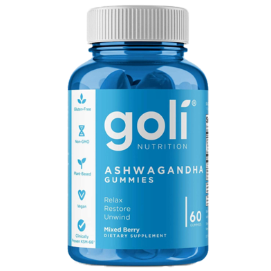 Goli Nutrition Ashwagandha Gummy, Mixed Berry (USA) - 60 Gummies image