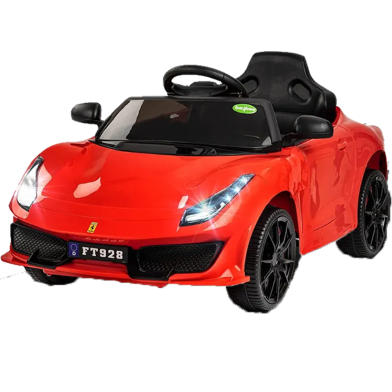 GoodLuck Baybee Electric Ride-On Car with Music, Lights And Remote, Ferra Red image