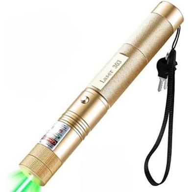 Green Rechargeable Laser Pinner Laser Light Adjustable Focus (Professional) - Golden image