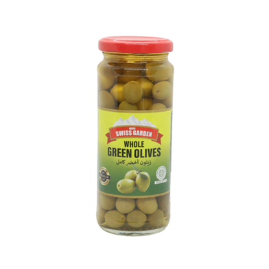 Green Swiss Garden Whole Green Olives 340gm ( Spain) image