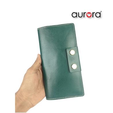 Aurora Green leather long wallet image