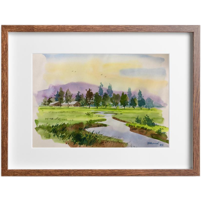 Greenland Watercolor Painting - (16x13)inches image