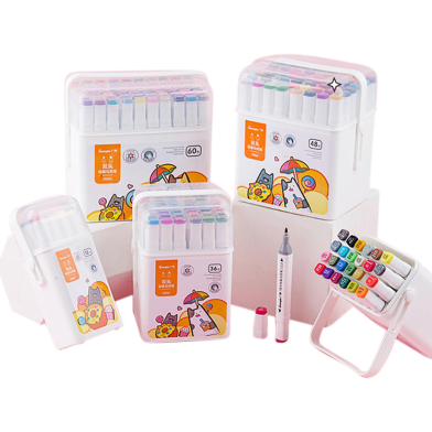 Guangbo Dual Tip Art Markers Set, 12 Colours image