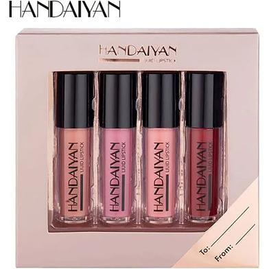 HANDAIYAN 4 Colors/box Matte Liquid Lipstick Kit Women Makeup Set Matt Lipstick Lips Make up image