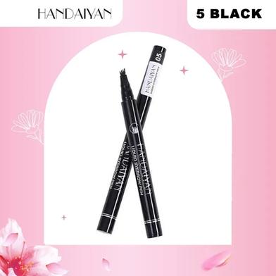 HANDAIYAN Waterproof Eyeshadow Pen Eyeliner Eyebrow Pencil EYEBROW ENHANCING PEN WATERPROOF -05 BLACK) image