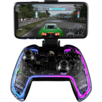 HAVIT G158BT pro Transparent Rgb Bluetooth Vibration Game Pad image