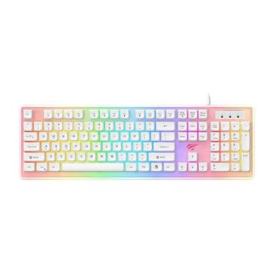 HAVIT KB876L USB Multi-Function Backlit Keyboard (White Color) image