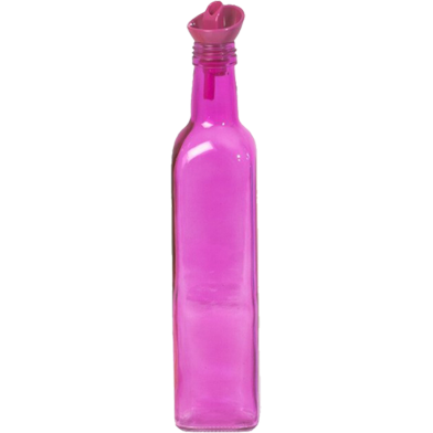 HEREVIN Decorated Square Oil and Vinegar bottle Pink Colour 500ML - 151432-000 image