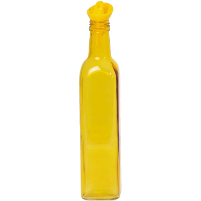 HEREVIN Decorated Square Oil and Vinegar bottle Yellow Colour 500ML - 151432-000 image