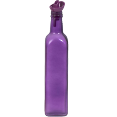 HEREVIN Decorated Square Oil and Vinegar bottle Purple Colour 500ML - 151432-000 image