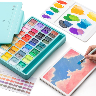 HIMI Twin Cup Jelly Gouache 12 gm Paint Set 48 Colors : Himi Miya