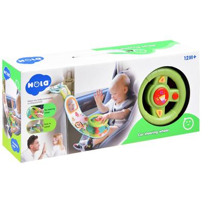 HOLA Children's interactive steering wheel on the front seat for a car with melodies image