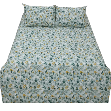 HOMETEX Bed Sheet Flower Blossom Green - CTNF1015 image