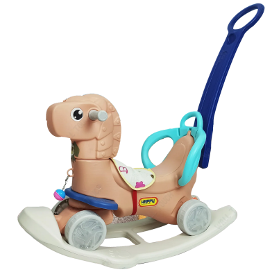 HORSE ROCKER Kids Indoor Outdoor Ride On Stroller And Swing Convertible Baby Car (horse_rocker_im_brown) Brown image