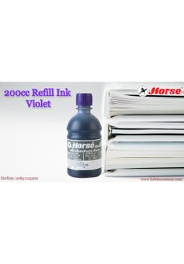 HORSE Stamp Pad Refill Ink 200cc Violet image