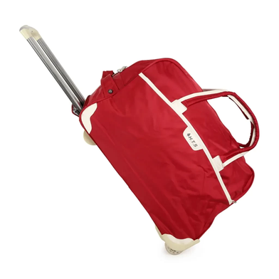 HTS 20 Inch Rolling Duffel Travel Trolley Bag (Red) image