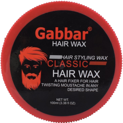 Hair Styling Wax by Gabbar Professional Hair Fixer for Twisting Moustache in Desired Shape for Men - 100 ml (Red) image