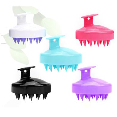 Hair Wash Brush Hair Scalp Massage Brush Silicone Head Anti Dandruff Shampoo Haircare Massager Comb (Multiple Colors) image
