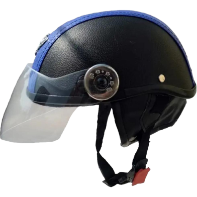 Half Face Bike Helmet Black and Blue image