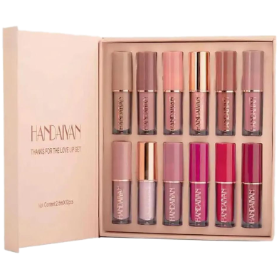 Handaiyan 12 Colors Matte Liquid Lipstick Nude Set image