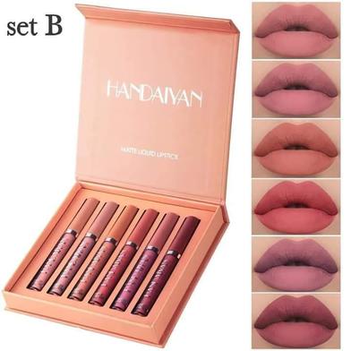 Handaiyan 6 Colors Long Lasting Velvet Liquid Lipsticks Set B image