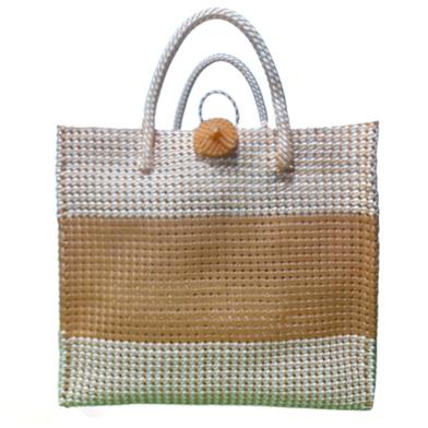 Handmade Plastic Hand Bag | Large B Bag- 16x15x8 Inch image