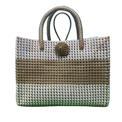 Handmade Plastic Hand Bag | Medium Bag- 13x10x8 Inch image