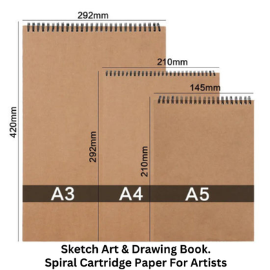 Sketch Art and Drawing Book, Spiral Cartridge Paper for Artists A5 1pc image