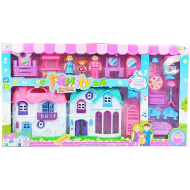 Happy Family Dream House Play Set Toy For Kids (dollhouse_family_dream_big) image