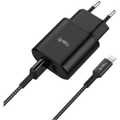 Havit 2 In 1 Usb Charge Kit With Usb To Lightning Iphone Cable - ST822 image