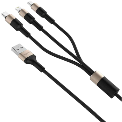 Havit H691 1.2 M 2.0A 3-in-1 Micro Android Lightning Iphone And Type-c Data And Charging Cable image