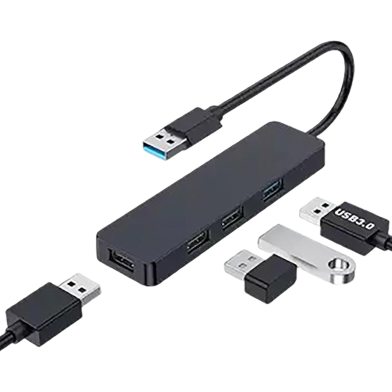 Havit H94 3 Port Usb 2.0 And 1 Port Usb 3.0 Hub Total 4 Port image