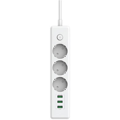 Havit SP8813 3ac Slots 3 Usb Outputs Switch Design 5v 3.1a Power Strip image