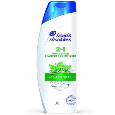 Head And Shoulders 2 - in -1 Cool Menthol Anti Dandruff Shampoo Conditioner for Women And Men, 340 ML image