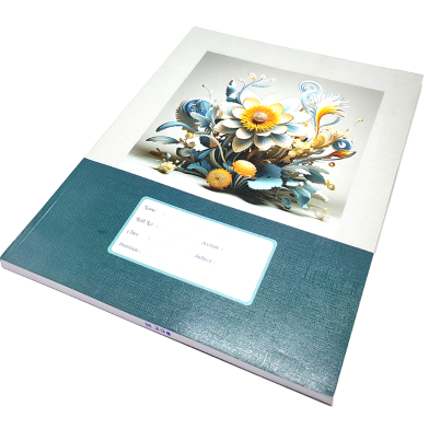 Hearts Floral Binding Khata Margin 120 Page image