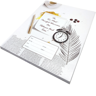 Hearts Floral Binding Khata White 300 Page image