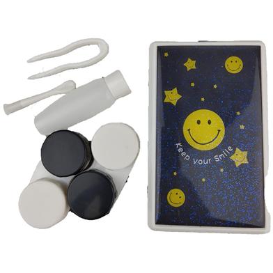 Portable travel Contact Lens Storage Kit with Tweezer, Applicator, Mirror and Solution Bottle. Double Travel Kit Box For All Kind Of Contact Lens. image