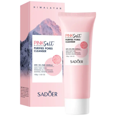 Himalayan Pink Salt Purifies Pores Cleanser 100gm image