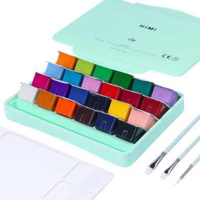Himi Gouache Paint Set- 30ml 24 colors Jelly Cup image