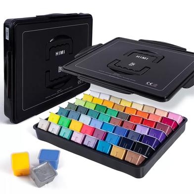 Himi Gouache Paint Set 30ml- 56 colors Jelly Cup (Black Box) image