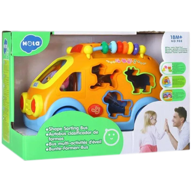 Hola Baby Electronic Musical Bus Toy For Infant Kids Early Learning image
