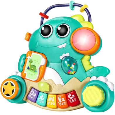 Hola Baby Toys 6 12 Months Baby Piano Infant Toys For 9 12 Months Dinosaur Musical Light Up Baby Toys For 6 9 12 18 Months Early Learning Educational Toys For 1 Year Old Boys Girls Birthday Xmas Gifts image