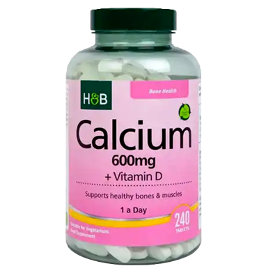 Holland And Barrett Calcium 600mg And Vitamin D - 240 Tablets image